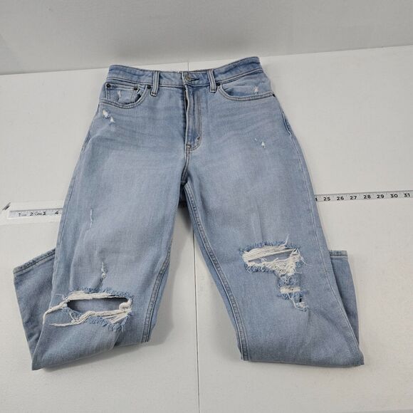 Abercrombie‎ & Fitch The Mom High Rise Curve Love Jeans 26 Light Wash 4192 - Picture 1 of 11